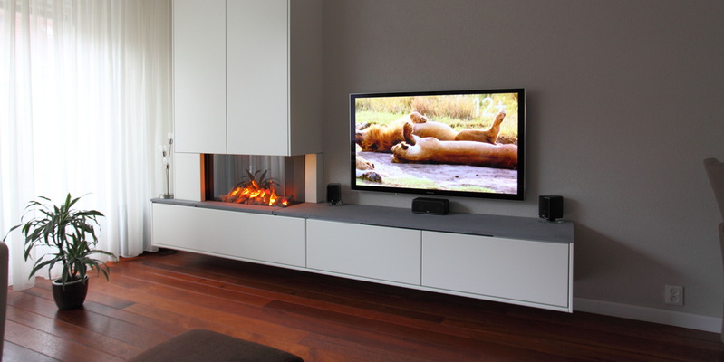 elektrisch hip & happening woonkamer modern inbouw wit rechthoekig hoek plateau  