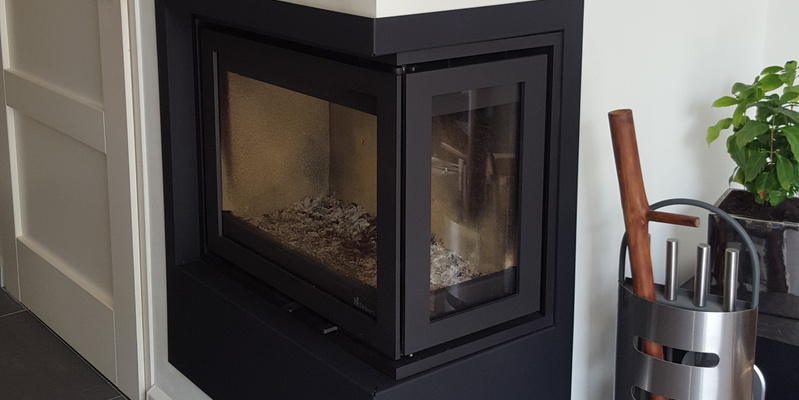 woonkamer modern stevig & rustiek inbouw zwart tweezijdig hout rechthoekig 