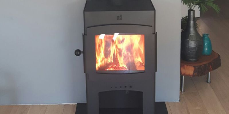 woonkamer modern front rechthoek vrijstaand hout donkergrijs 