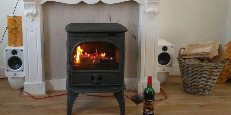 woonkamer stevig & rustiek front schouw rechthoek klassiek vrijstaand hout antraciet 