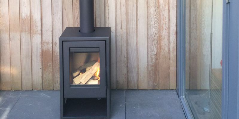 hip & happening modern vierkant front zwart vrijstaand Veranda hout 