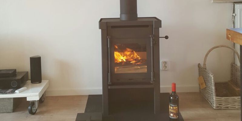 woonkamer modern stevig & rustiek front schouw rechthoek vrijstaand hout antraciet 