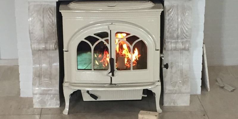 woonkamer modern stevig & rustiek front schouw rechthoek vrijstaand hout wit grijs 