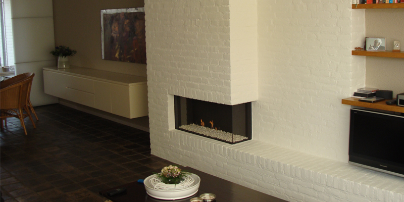 woonkamer modern stevig & rustiek inbouw gas wit tweezijdig rechthoekig 