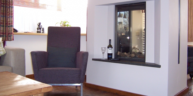 hip & happening woonkamer modern inbouw front rechthoek gas wit 