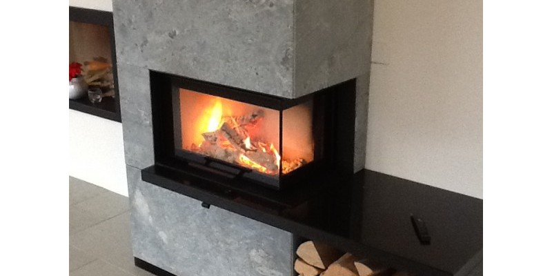 hip & happening woonkamer modern grijs inbouw zwart tweezijdig hout hoekig 