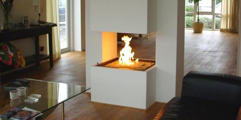 hip & happening woonkamer modern doorkijk vierkant inbouw gas wit 