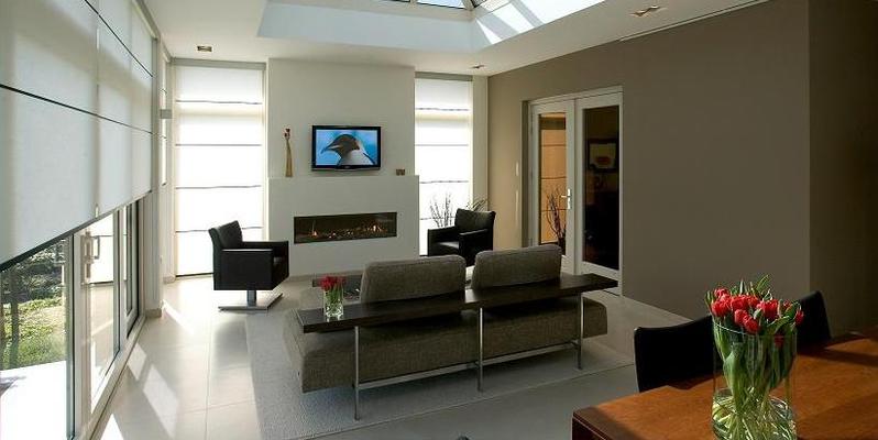 hip & happening woonkamer modern inbouw front rechthoek gas wit 