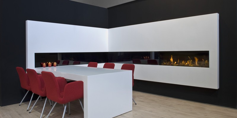 hip & happening modern inbouw front rechthoek gas kantoor zwart wit 