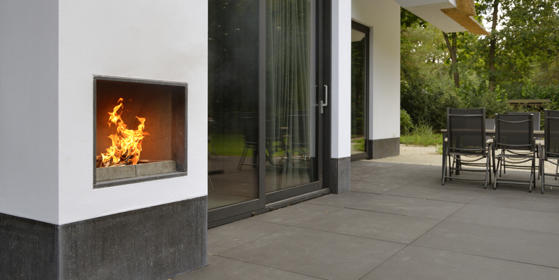 grijs stevig & rustiek front rechthoek hout buiten 