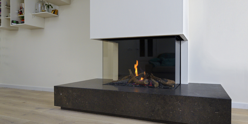 hip & happening woonkamer modern inbouw zwart rechthoek driezijdig gas plateau  