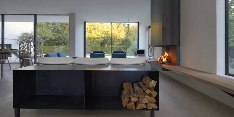 woonkamer modern stevig & rustiek driezijdig hangend hout rechthoekig 