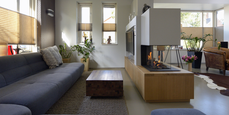 hip & happening woonkamer modern inbouw driezijdig gas wit rechthoekig 