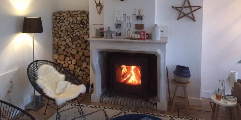 woonkamer vierkant front schouw zwart klassiek sfeervol & klassiek hout inzet 