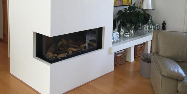 hip & happening woonkamer modern inbouw rechthoek gas wit tweezijdig 