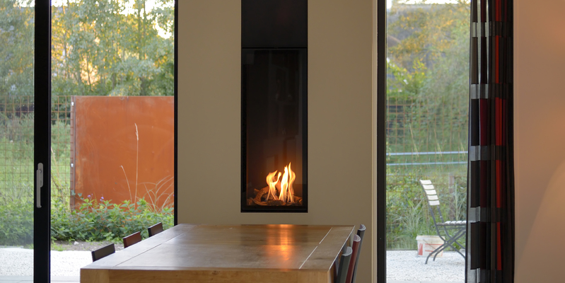 hip & happening modern inbouw front gas keuken verticaal zwart wit 