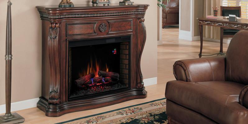 elektrisch woonkamer vierkant front schouw sfeervol & klassiek vrijstaand donkerbruin 