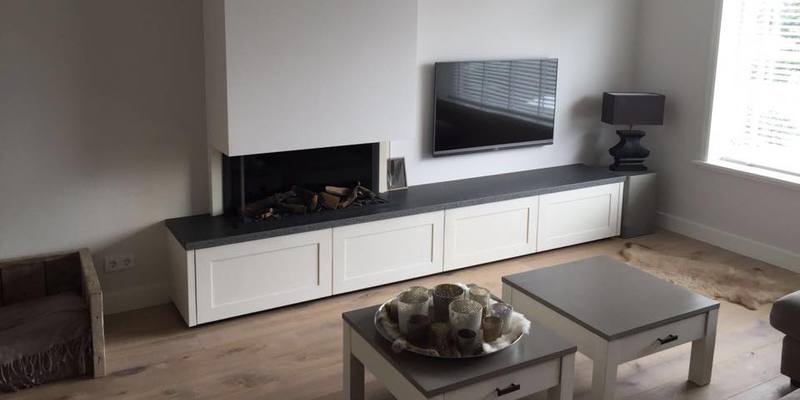 hip & happening woonkamer modern inbouw driezijdig gas 