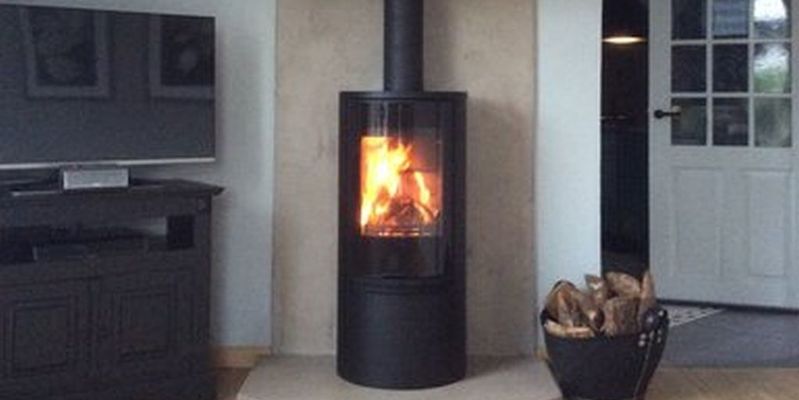 woonkamer modern stevig & rustiek front zwart vrijstaand hout half rond 