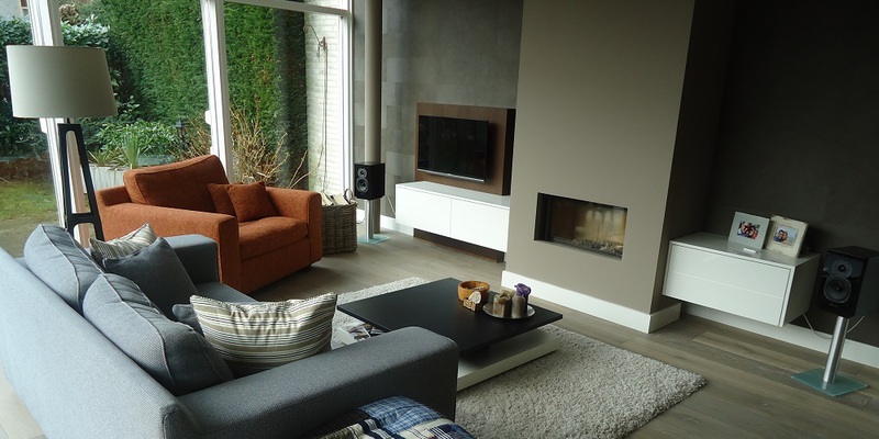 hip & happening woonkamer modern grijs inbouw front gas rechthoekig 
