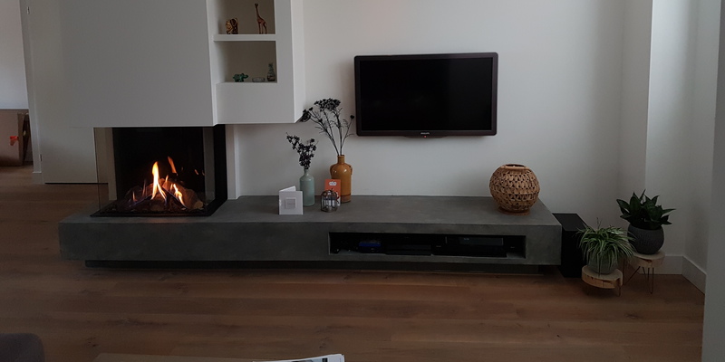 hip & happening woonkamer modern inbouw driezijdig gas rechthoekig 