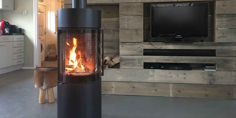 woonkamer stevig & rustiek front vrijstaand rond hout antraciet 