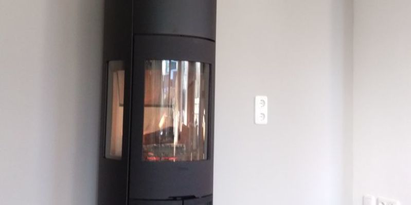 woonkamer modern stevig & rustiek zwart driezijdig vrijstaand hout afgerond 