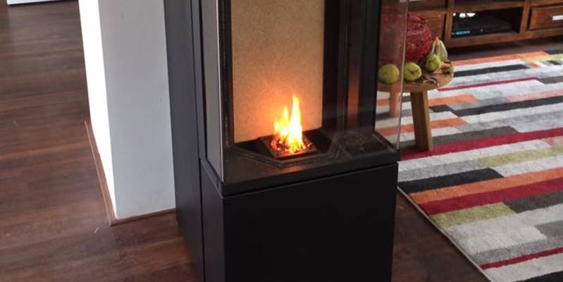 hip & happening woonkamer modern zwart driezijdig vrijstaand pellet rechthoekig 