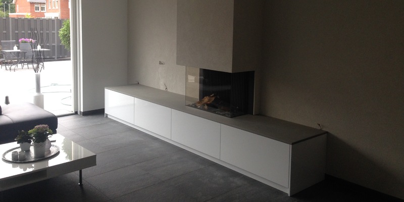 hip & happening woonkamer modern grijs inbouw driezijdig gas plateau  