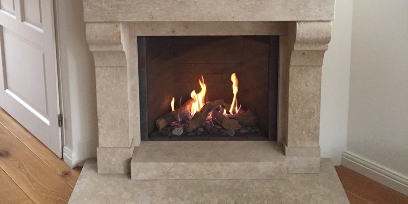 hip & happening woonkamer modern inbouw front schouw gas beige 