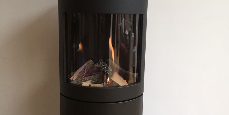 hip & happening woonkamer modern front zwart gas vrijstaand 