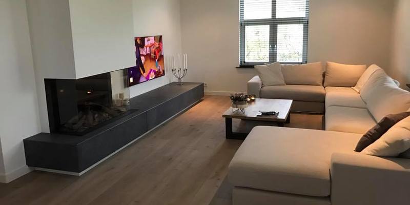 hip & happening woonkamer modern grijs inbouw driezijdig gas rechthoekig 