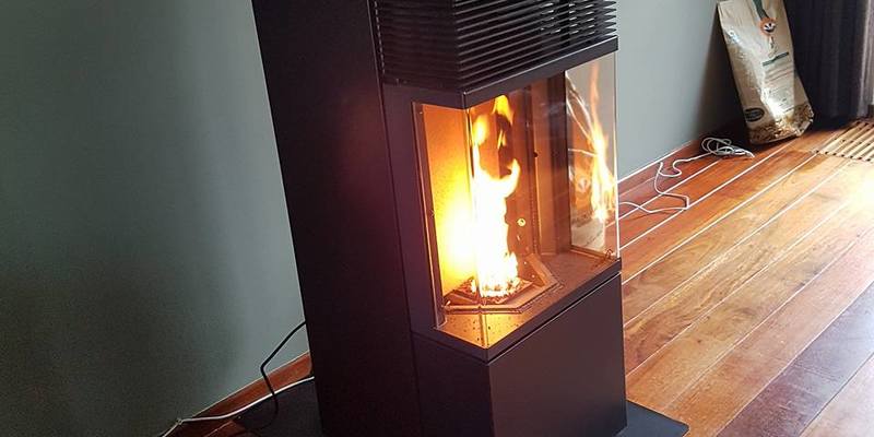 hip & happening woonkamer modern driezijdig vrijstaand pellet rechthoekig donkergrijs 