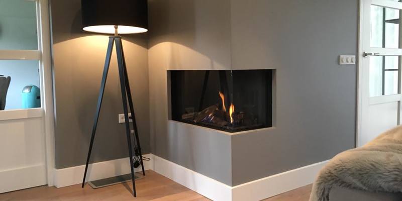 hip & happening woonkamer modern grijs inbouw gas tweezijdig rechthoekig 
