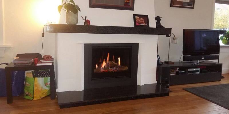 woonkamer inbouw front rechthoek gas klassiek sfeervol & klassiek zwart wit 