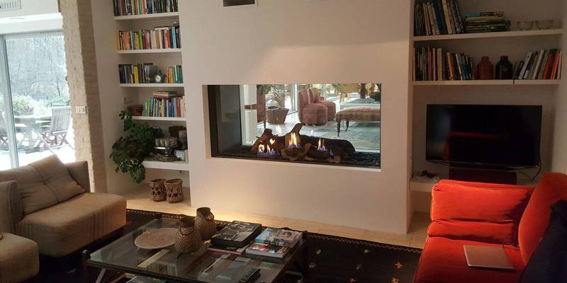 hip & happening woonkamer modern inbouw front rechthoek gas wit 