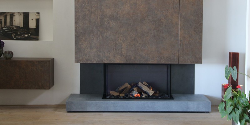 hip & happening woonkamer modern grijs inbouw driezijdig gas rechthoekig 