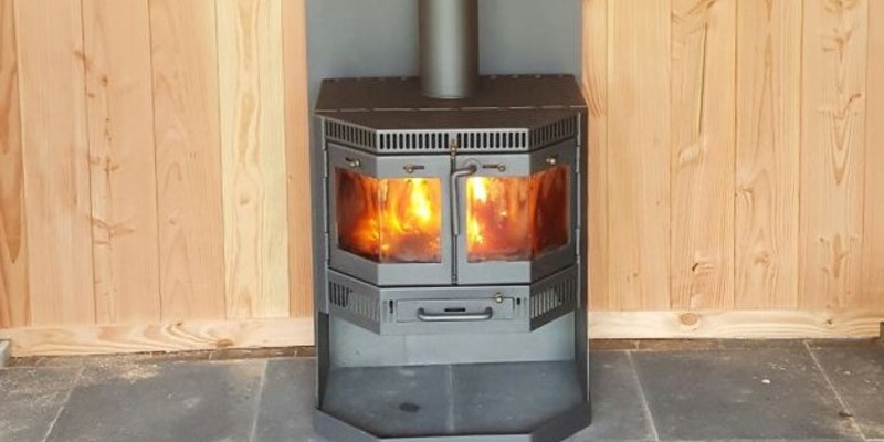 modern licht & sprankelend driezijdig vrijstaand Veranda hout antraciet hoekig 