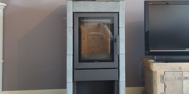 woonkamer grijs front rechthoek licht & sprankelend vrijstaand hout 