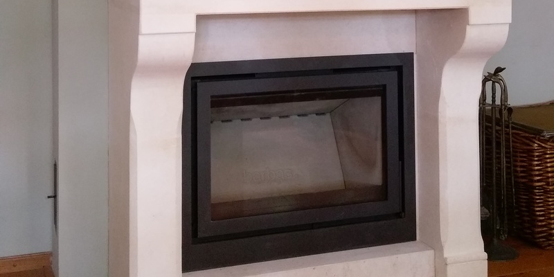 woonkamer inbouw front schouw klassiek sfeervol & klassiek hout rechthoekig beige 