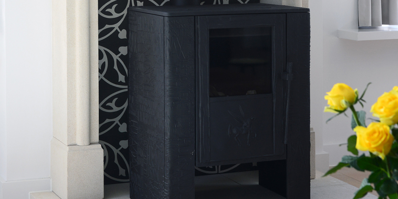 woonkamer vierkant stevig & rustiek front schouw zwart vrijstaand hout 