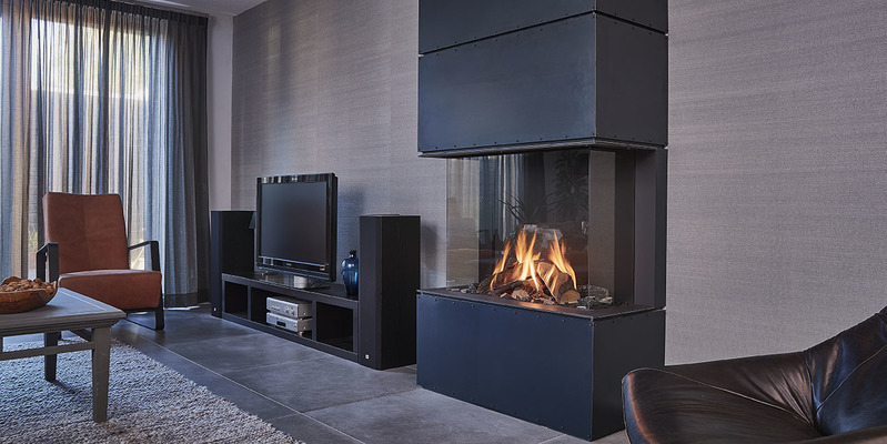 hip & happening woonkamer modern grijs inbouw rechthoek driezijdig gas 