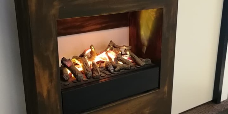 elektrisch woonkamer modern stevig & rustiek inbouw front rechthoek roest 