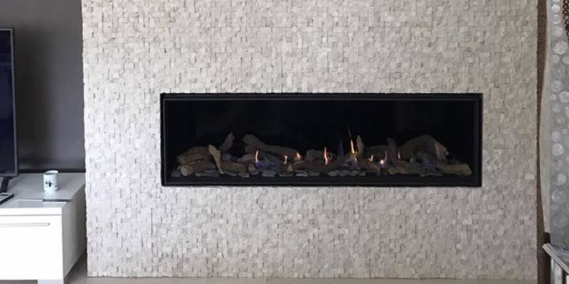 hip & happening woonkamer modern inbouw front rechthoek gas steenmotief 