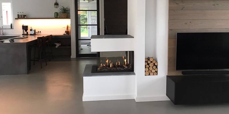 hip & happening woonkamer modern grijs inbouw driezijdig gas rechthoekig 
