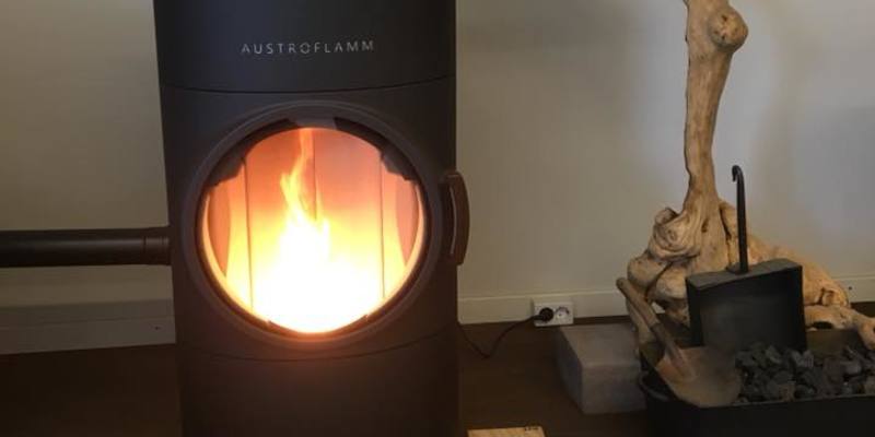 hip & happening woonkamer modern grijs front vrijstaand rond pellet 