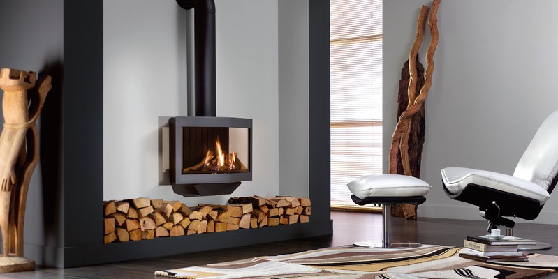 hip & happening woonkamer modern grijs front rechthoek gas hangend 