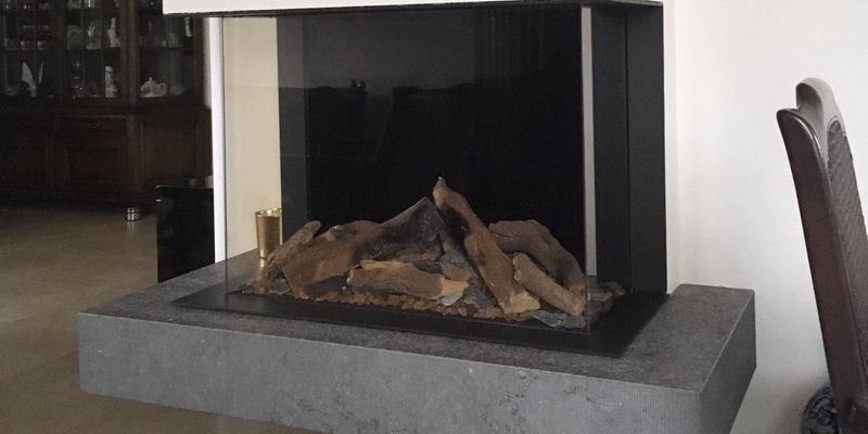 hip & happening woonkamer modern inbouw schouw rechthoek driezijdig gas steen 