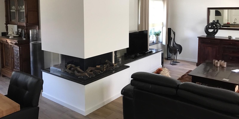 hip & happening woonkamer modern vierkant inbouw schouw gas wit tweezijdig 