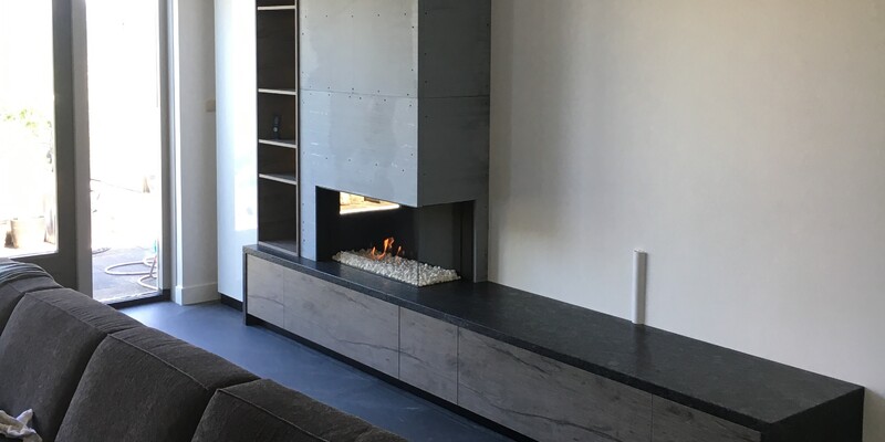 woonkamer modern grijs licht & sprankelend gas tweezijdig inzet plateau  